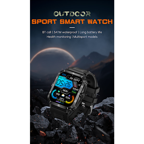INF Smartwatch med sundhedsovervågning og fitnesstracking