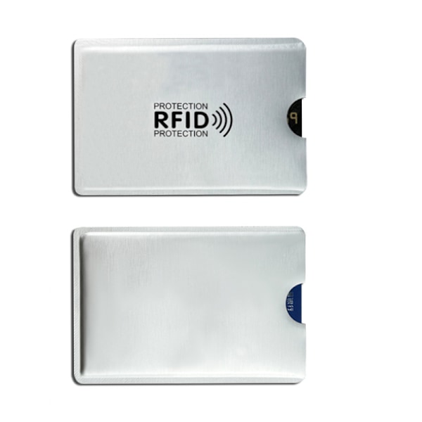 Kortfodral med RFID-Blockering, 10-pack Silver