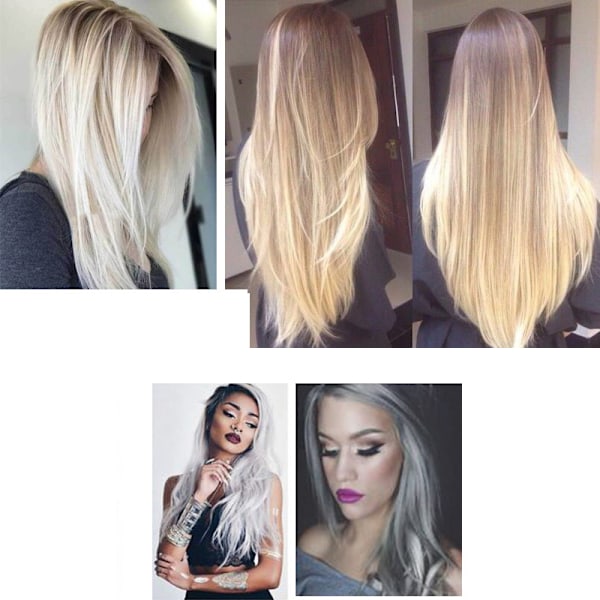 Pitkät suorat Clip-in -hiustenpidennykset Model 5