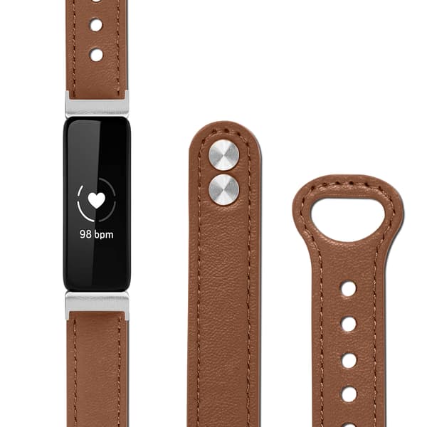Kellon ranneke aitoa nahkaa Brown Fitbit Inspire 2 Brown