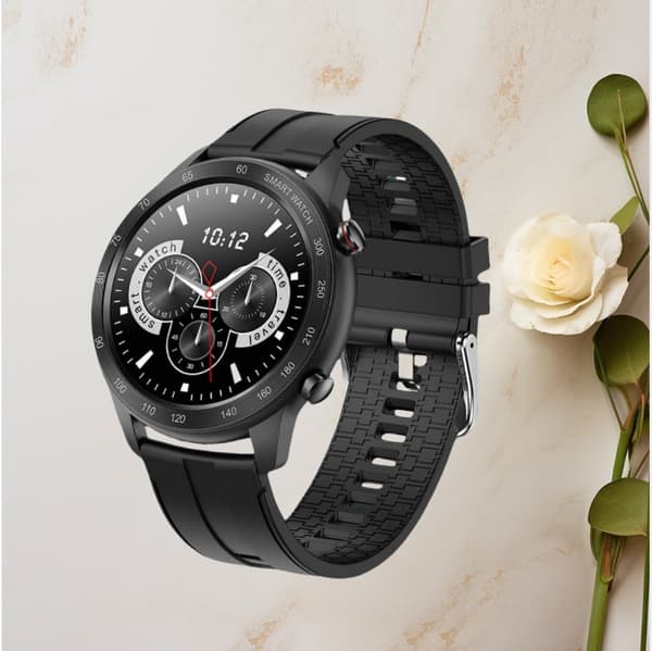 Elegant Sort MX5 Smartwatch med Bluetooth-opkald