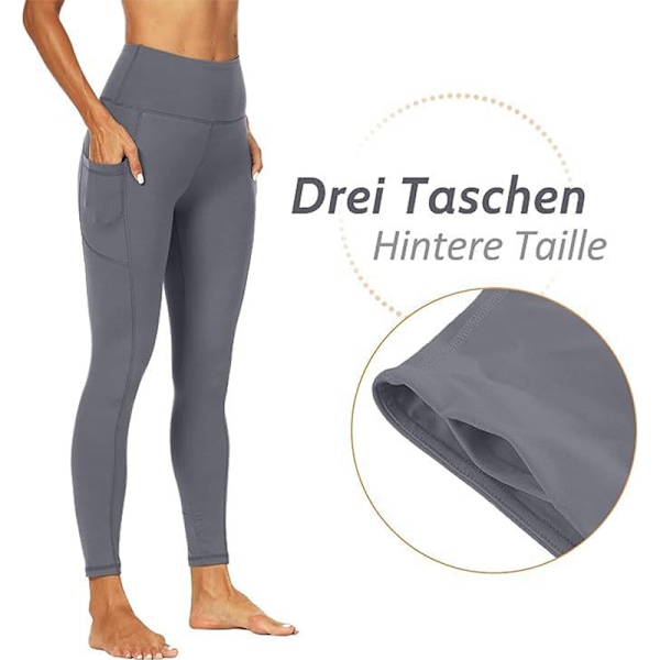 Leggings - Termisk innerfleecefodrad Mörkgrå L