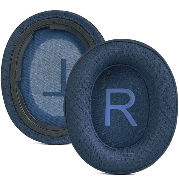 Ørepuder 2-pak kompatibel med QCY H3, H3 Lite og TOZO HT2 – blå mesh og memory foam til udskiftning