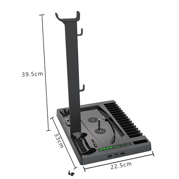 PS5 monitoiminen jäähdytysteline