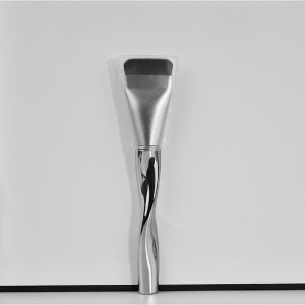 Spiral Flat-Top Foundation Brush 2-pack Silver syntetiska borsthår Flat Head Liquid Foundation Brush
