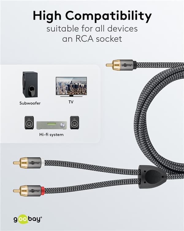 RCA-splitterkabel, 2 m