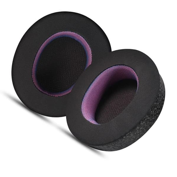 Kompatibel med SteelSeries Arctis Nova Pro Ørepuder - Sort/Lilla Ice-Feel Læder Ørekopper (kablet model) - 2 stk.