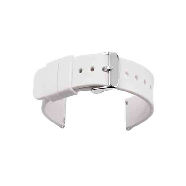 Universalt Klockarmband i Silikon Vit 21 mm