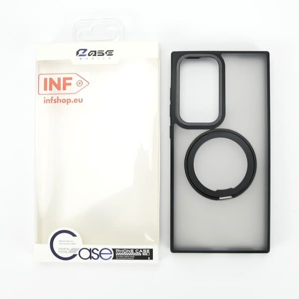Mobilcover med magnetisk stativ til Samsung Black Samsung S23 Ultra Black