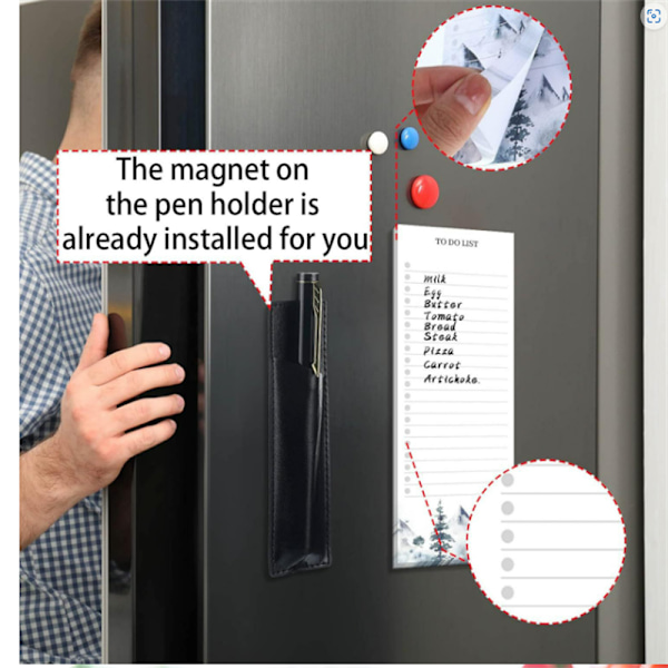 Magnetisk køleskab Sticky Notes Sæt