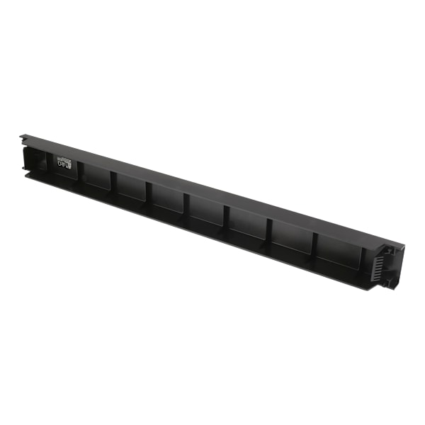 19" 1U plastic cover panel, screw-free installation, black