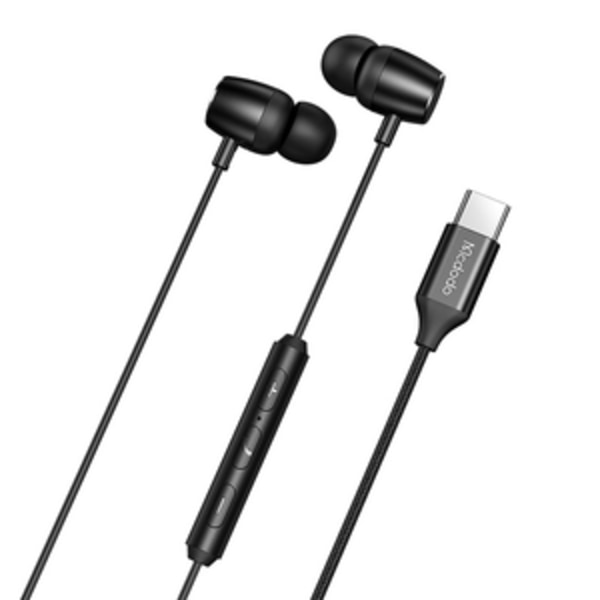 Mcdodo HP-1050 in-ear, langalliset kuulokkeet, USB-C (musta)