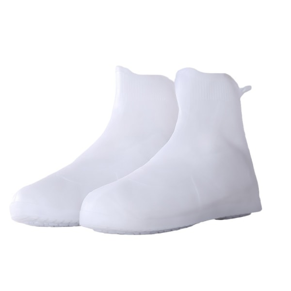 Paksutetut liukumattomat, kulutusta kestävät vedenpitävät kengänsuojukset Valkoinen XL