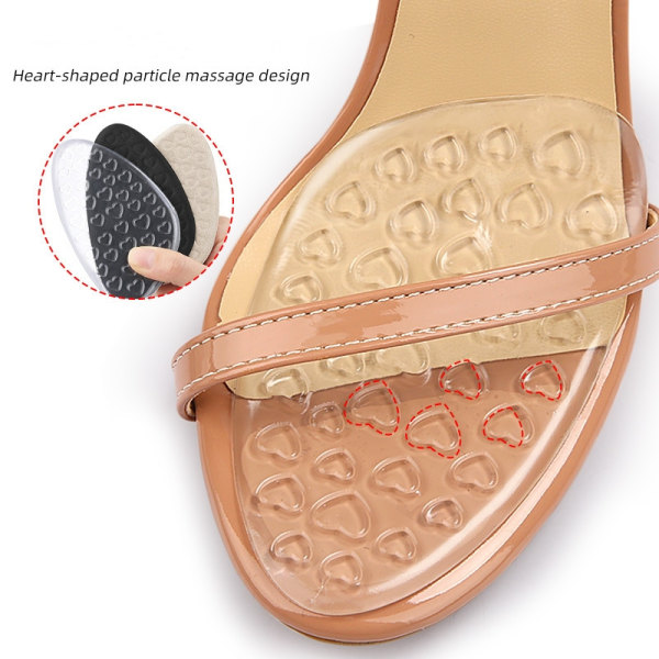 Korkeakorkoiset jalkaterän pehmusteet Heel-inserts 2-paria Beige