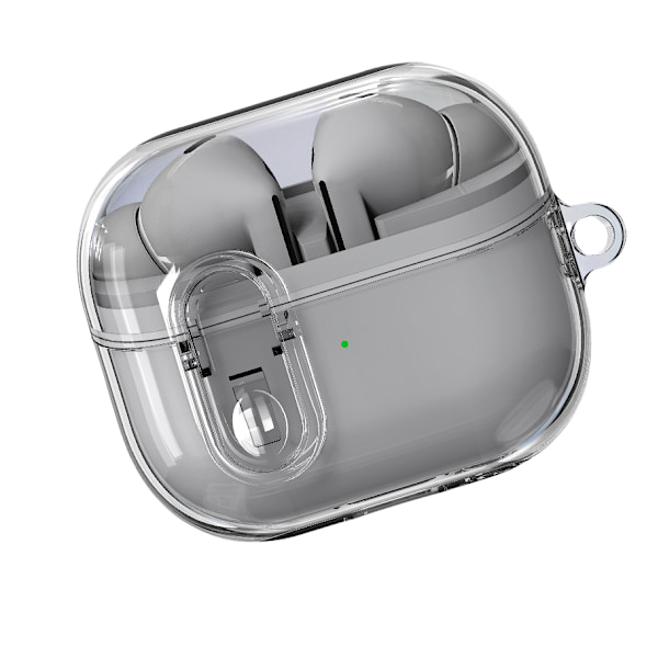 Skyddsfodral för Samsung Galaxy Buds 3/Buds 3 Pro med nyckelring Grå