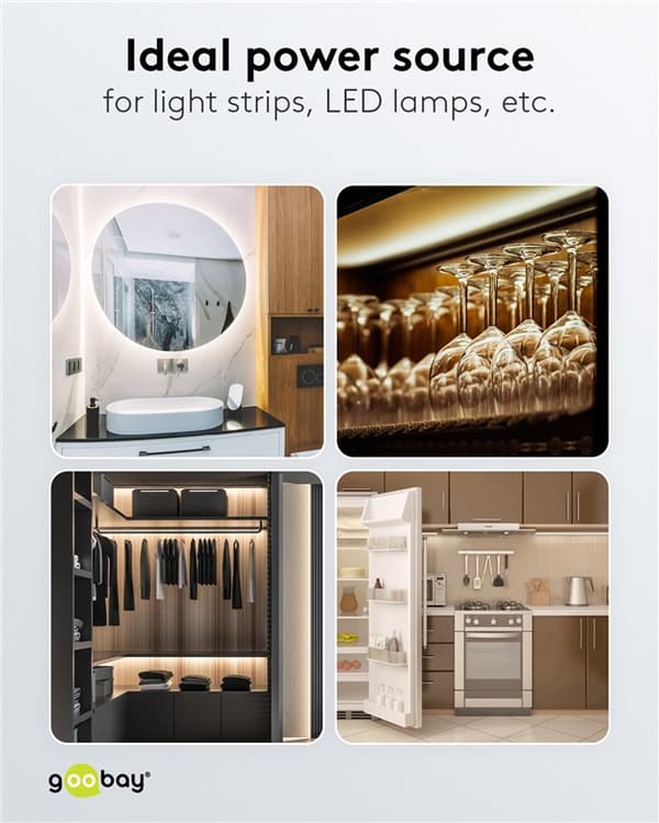 LED-transformator 12 V (DC) (DC), 12 W, IP67