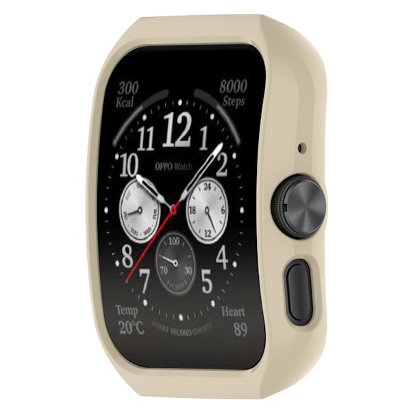 Suojakotelo ja hydrogeelikalvosetti OPPO Watch3 Prolle Valkoinen