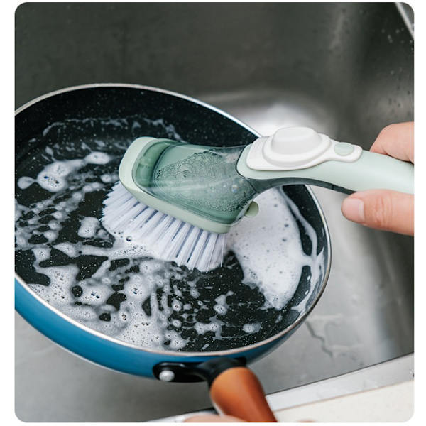 Diskborste med Inbyggd Tvåldispensering Grey Grey