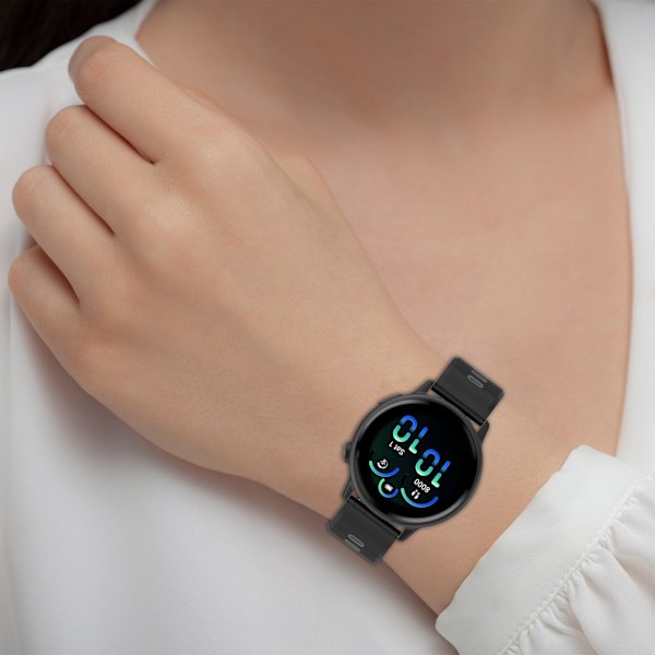 Silikoniranneke Garmin Vivoactive 6 -kellolle Musta + harmaa