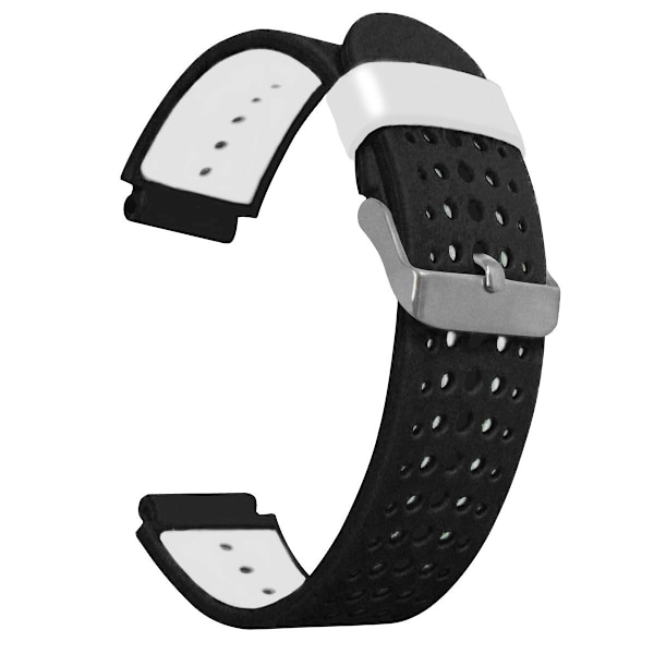 Svart och vitt silikonarmband för Garmin Forerunner 235