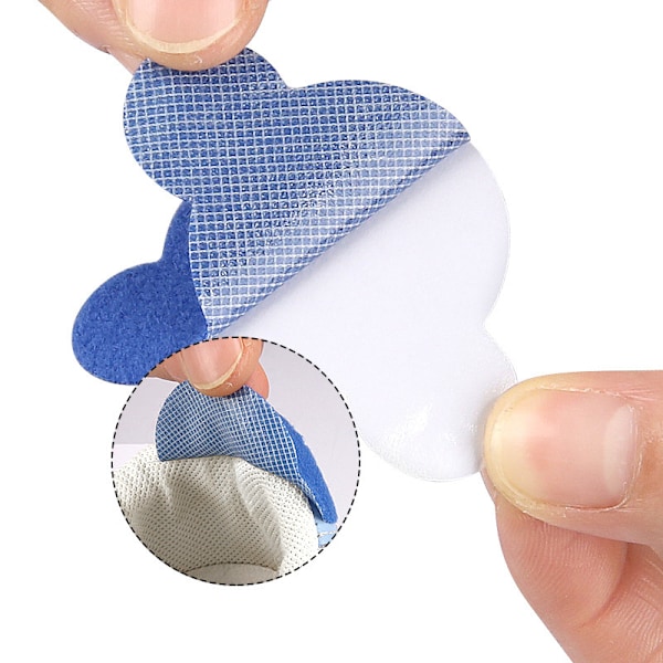 Teddy Bear Shoe Patch Kit - 8 lappar (4 stora, 4 medelstora) Blå