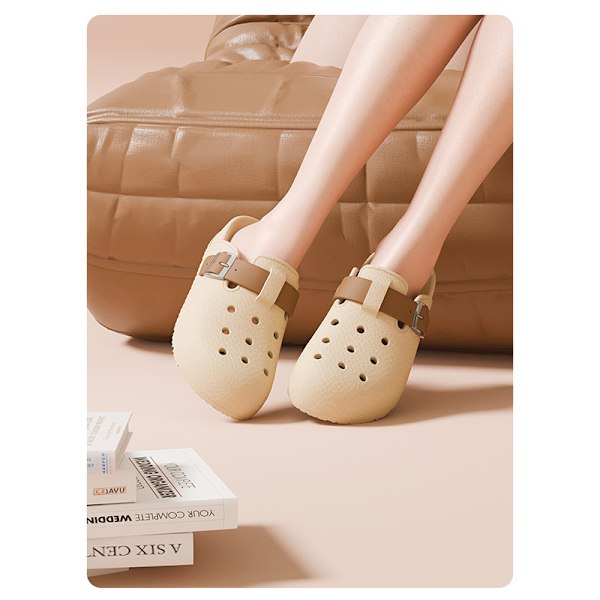 Bekväma och snygga Clog-sandaler B Aprikos