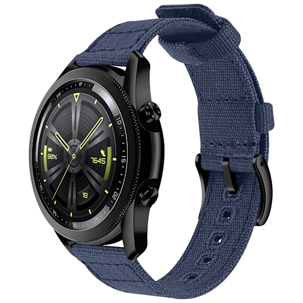Vävd Canvas Quick Release Klockarmband för Huawei GT4 Blå 20 mm