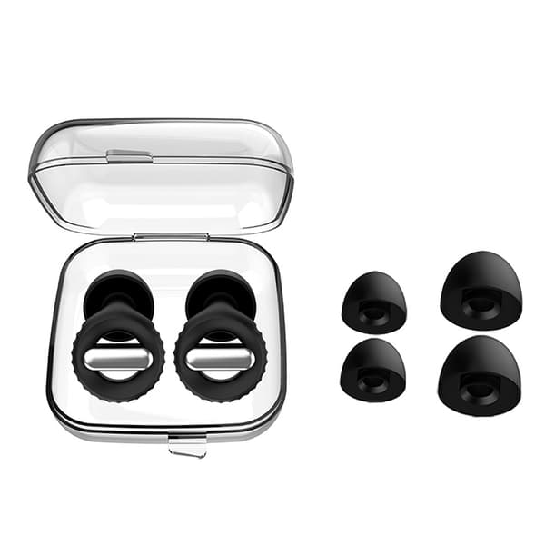 Støjdæmpende ørepropper Black + Silver Black + Silver
