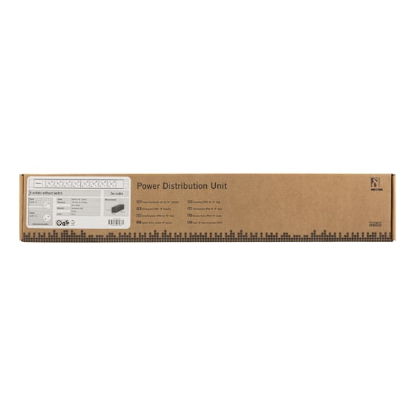 Power strip, 8xCEE 7/3, 1xCEE 7/7, 2m, cable, white
