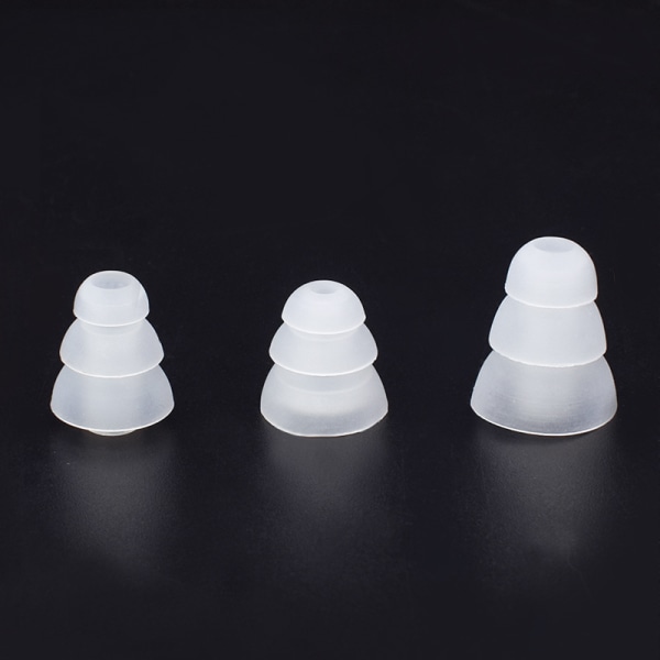 Silikon Öronproppar för 4-4,5 mm, 3 Storlekar Transparent