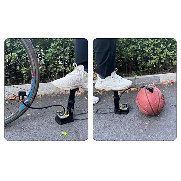 Kraftfuld Fodpumpe med Manometer - Cykelpumpe