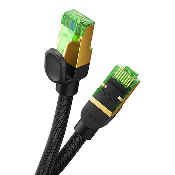 Flettet netværkskabel kat.8 Baseus Ethernet RJ45, 40Gbps, 8m (sort)