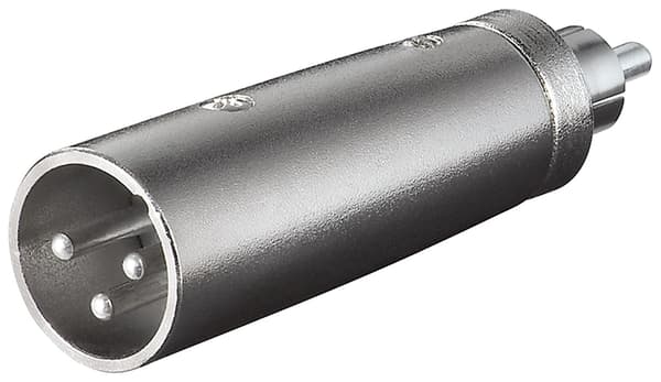 XLR-sovitin, RCA-liitin XLR-liittimeen