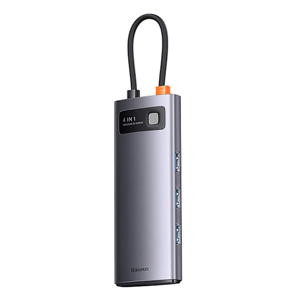 Hub 4in1 Baseus Metal Gleam Series, USB-C till 4x USB 3.0