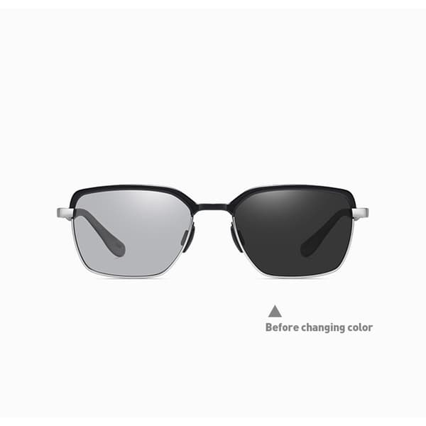 Stilfulde solbriller - A766 Gunmetal stel med grå linser Black+Sliver Black+Sliver