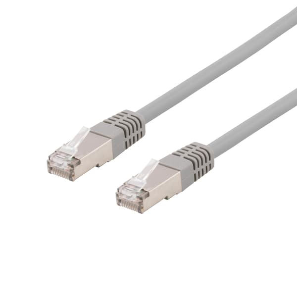 U/FTP Cat6a patch cable, LSZH, 5m, grey