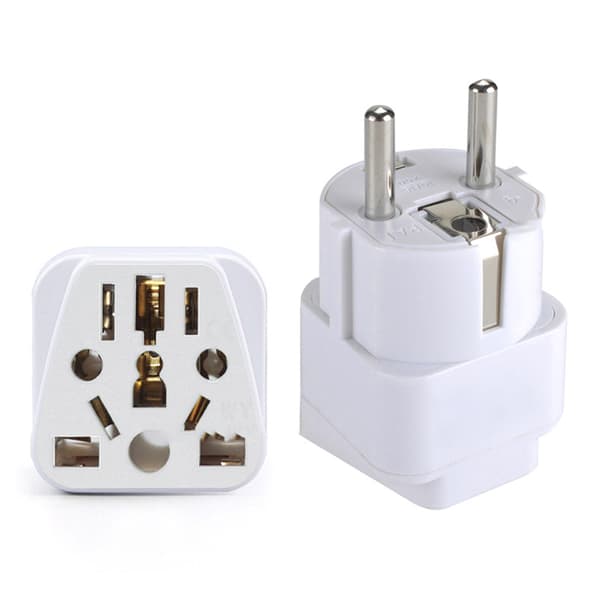 Europæisk standardadapter - rent kobber White White