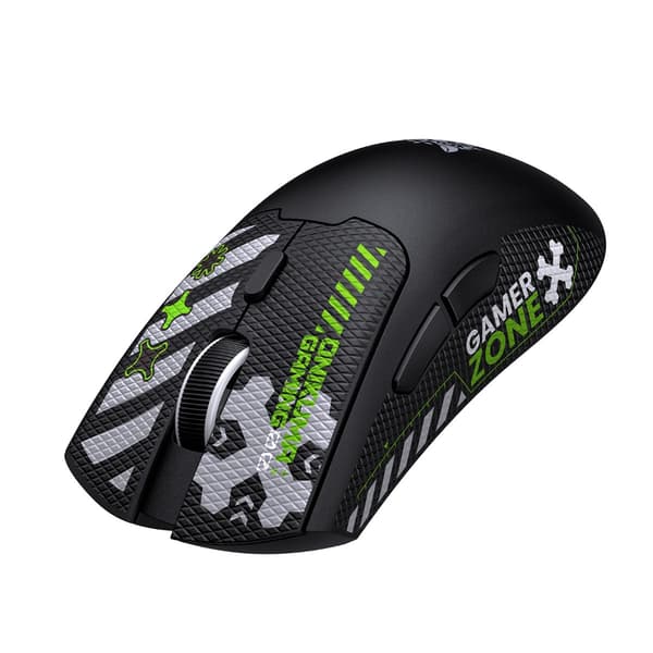 Wireless Gaming Mouse D01 - Tri-läge 2.4G/Bluetooth/Kabelanslutning, S205-sensor, upp till 12800 DPI, 6 knappar, ABS Black Black