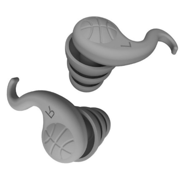 Professionelle silikone støjreducerende ørepropper Black+Grey Black+Grey