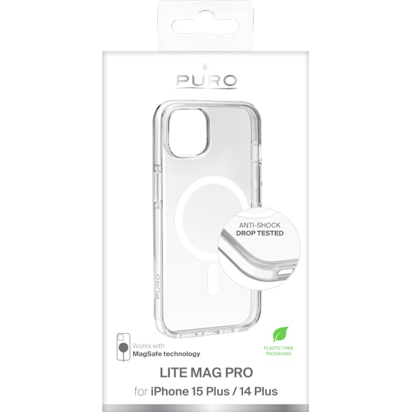 iPhone 15 Plus cover LITE MAG PRO with magnets, white