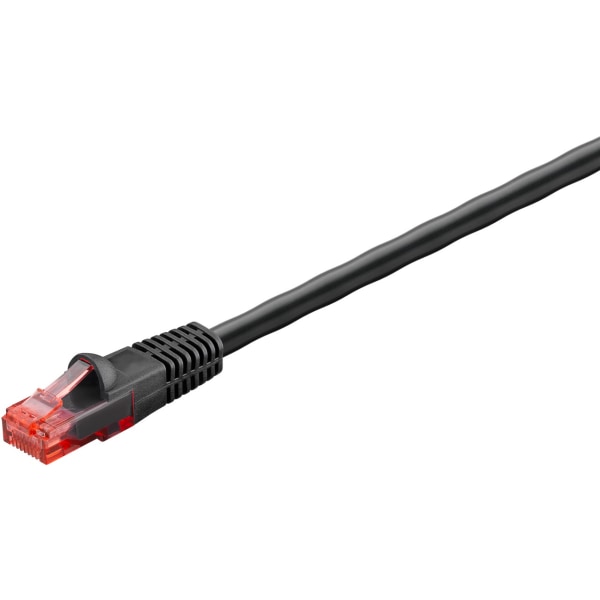Patchkabel CAT 6A/6A för dragning utomhus, U/UTP, svart