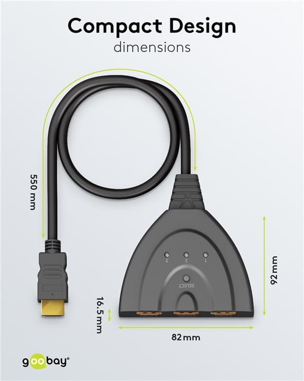 Manuaalinen HDMI™-kytkin 3/1