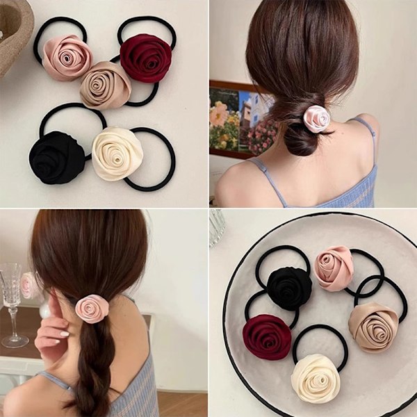 Rose hårslips Sort