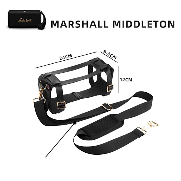 Marshall Middleton skulderrem - PU & 600D Twill stof