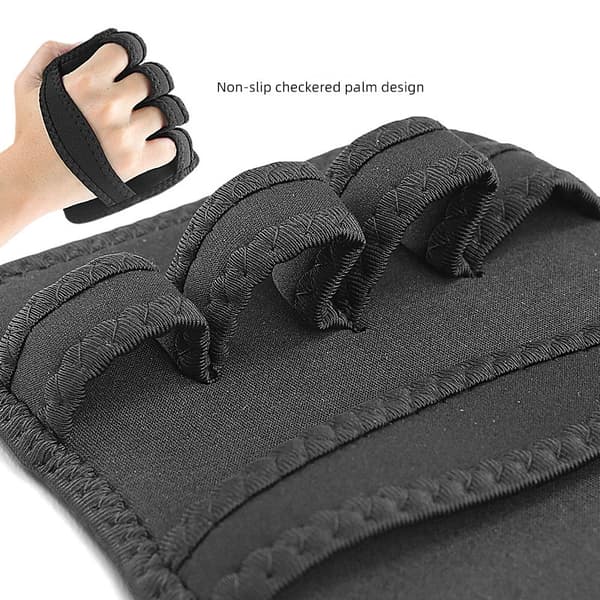 Fyrkantiga lyftgrepp, handflatskyddshandskar Black Black