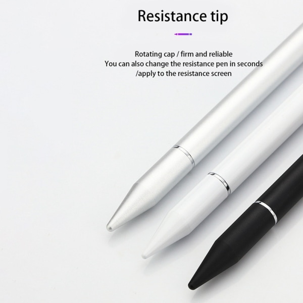 INF 2 i 1 Stylus pen med skrivefunktion Hvid  1-pack