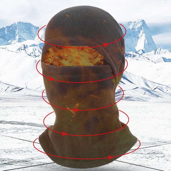 Termisk mask för vintercykling Multifunktionellt halsskydd vindt Svart