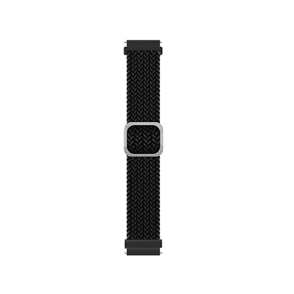 Nylon klockarmband med svart spänne Svart 22 mm