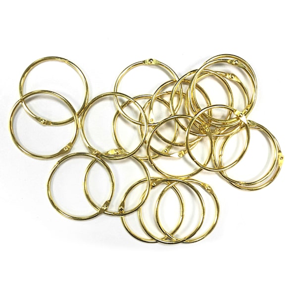 Cirkelformade Gardinkrokar, 20-pack Gold Gold