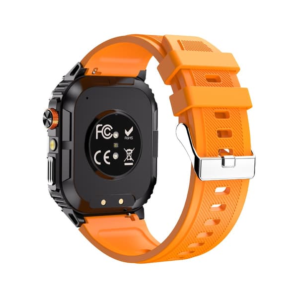 Multifunktionell Smartwatch med Hälsoövervakning & Bluetooth-Samtalsfunktioner kompatibel med Android och iOS Orange Orange